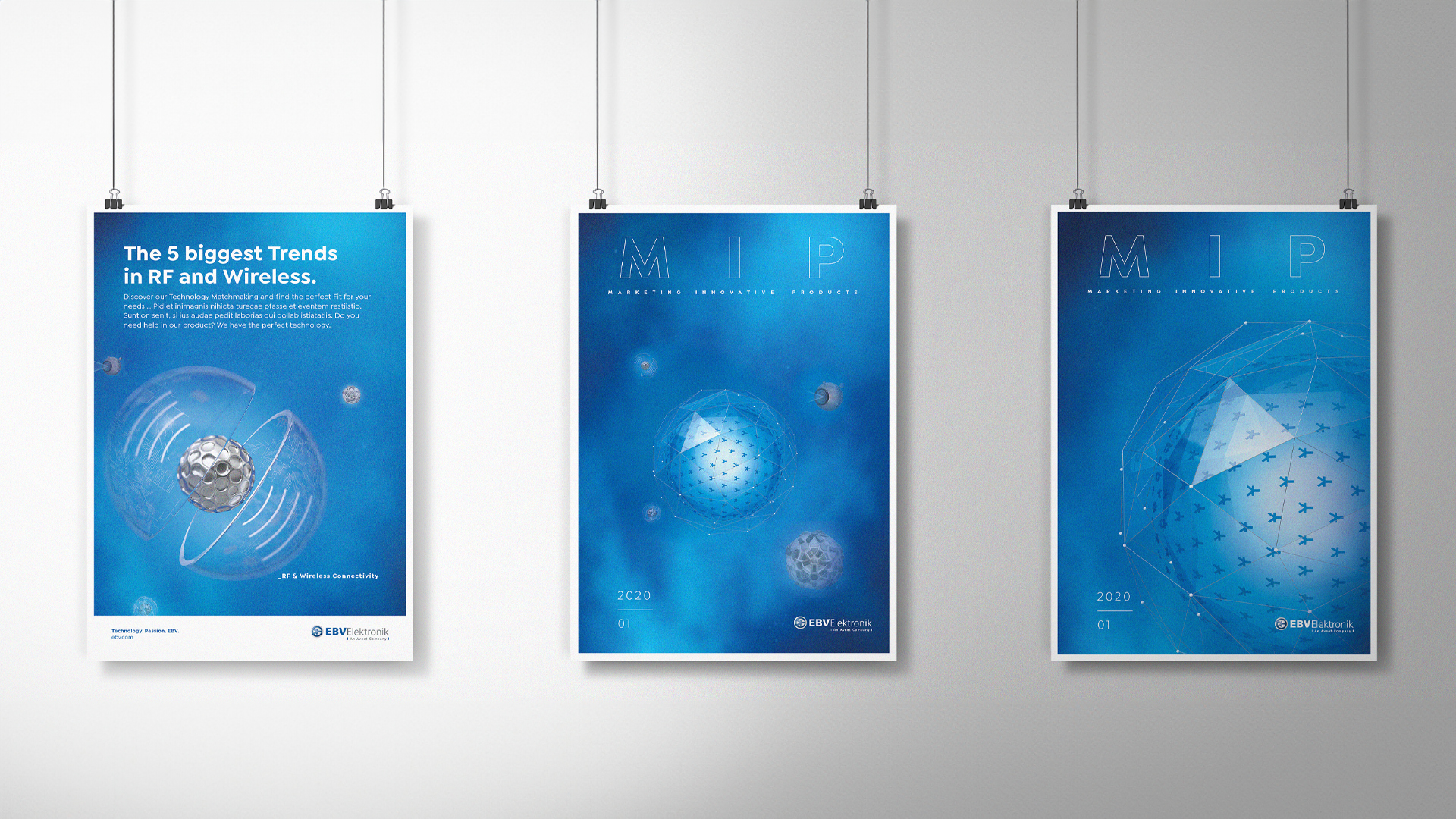 Example poster with the 3D Visual Identity spheres in use.