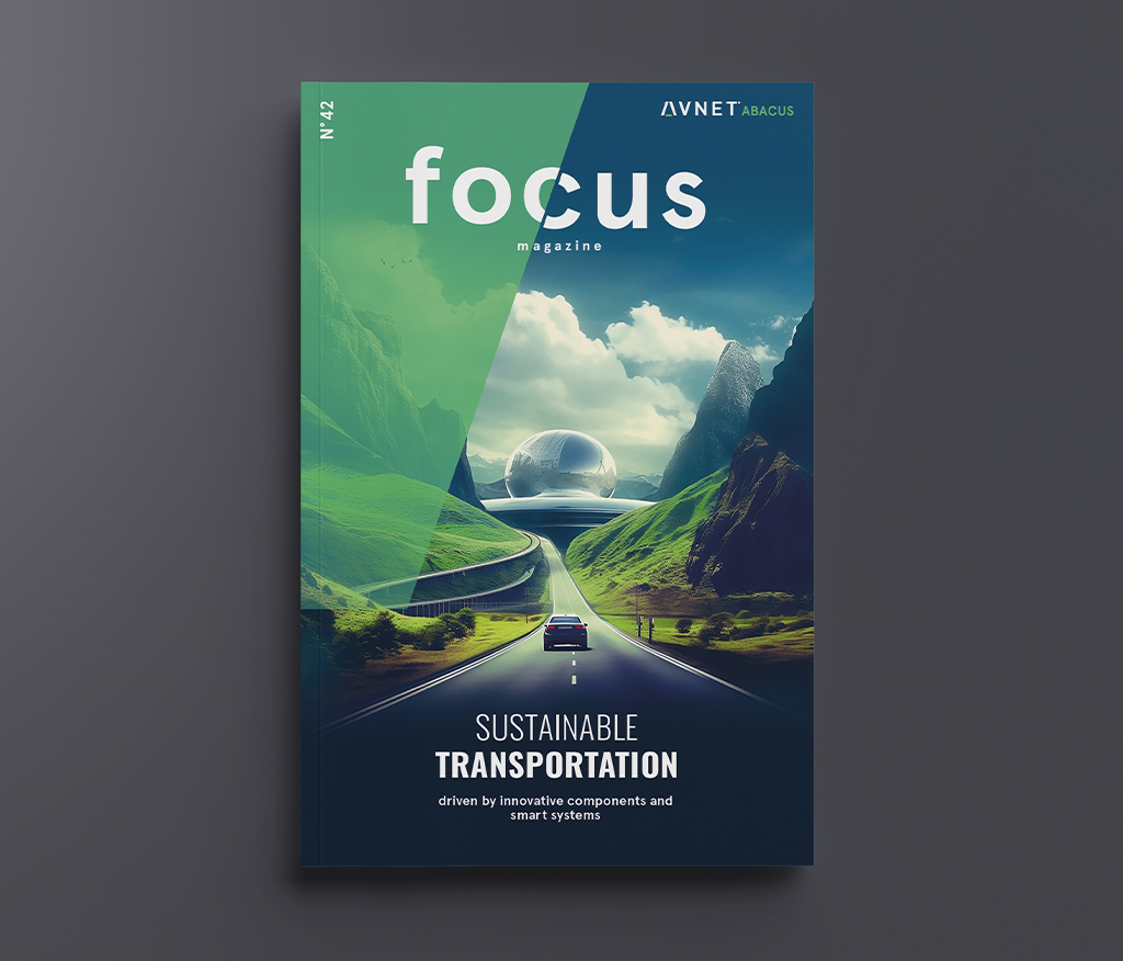 The cover of the new customer magazine, "Focus Magazine", designed by our creative agency. The issue is about sustainable transportation and was editorially and visually implemented by our advertising agency.