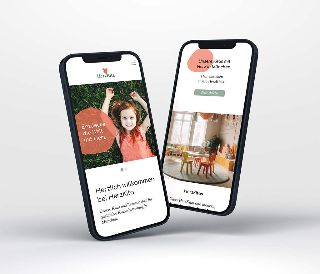Insights into the responsive, WordPress-based web design that we implemented as a digital agency for a daycare center start-up from Munich.