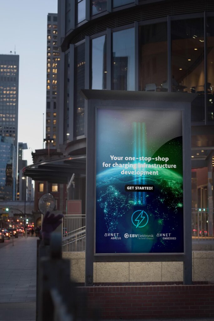 An ad with the look and feel of the EV Charging campaign.